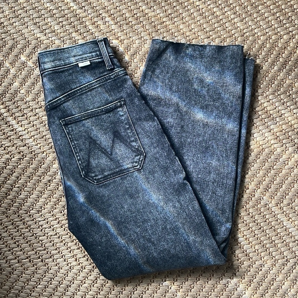 Mother - High Rise Wide Legged Pants - Dark Wash - 26